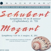 Radio Luxembourg Symphony Orchestra - Schubert: Symphony No. 8 in B Minor - Mozart: Symphony No. 29 in A Major